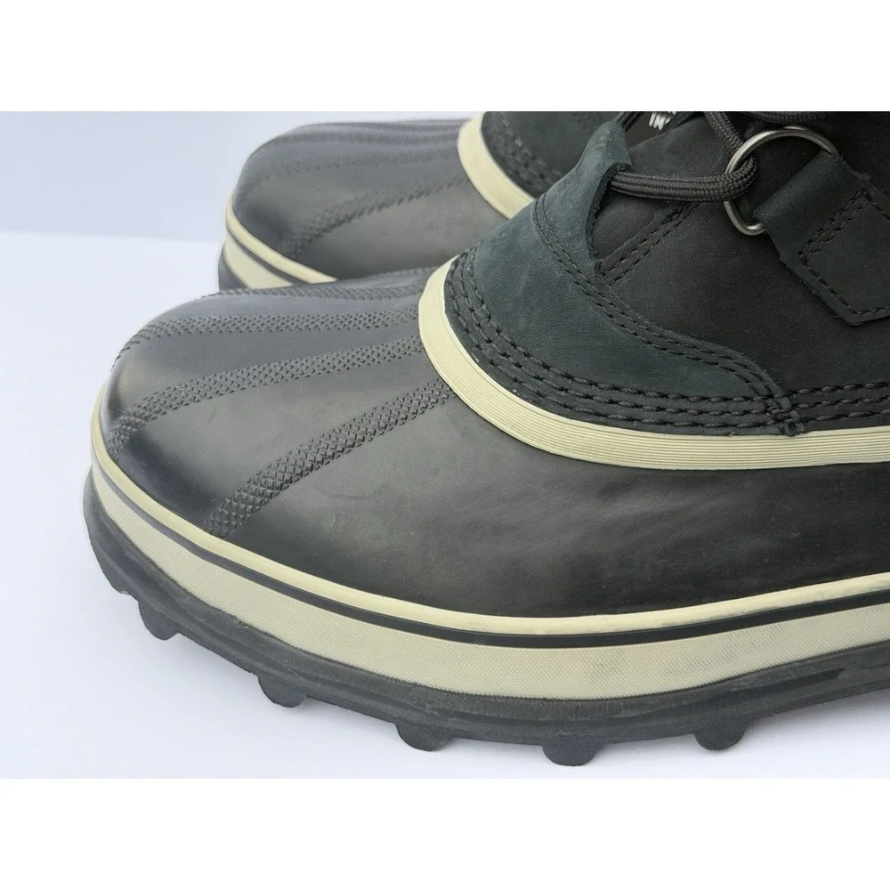 Sorel Caribou Waterproof Insulated Winter Boots Black Mens 11 1523773 NWOB